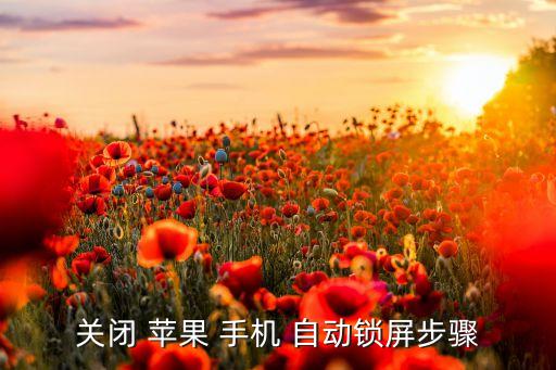 關(guān)閉 蘋果 手機 自動鎖屏步驟