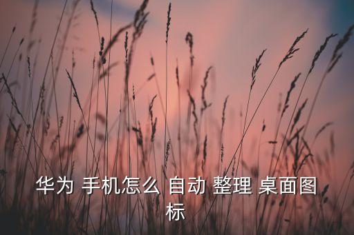 華為 手機(jī)怎么 自動(dòng) 整理 桌面圖標(biāo)
