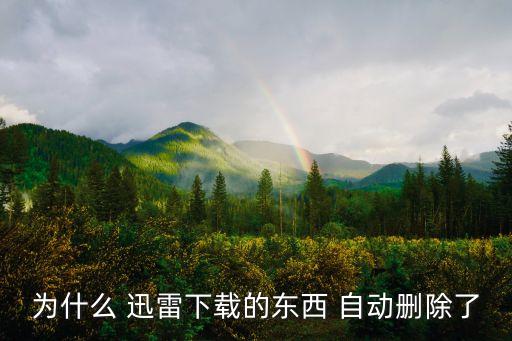 為什么 迅雷下載的東西 自動刪除了