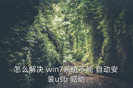 怎么解決 win7系統(tǒng)不能 自動(dòng)安裝usb 驅(qū)動(dòng)