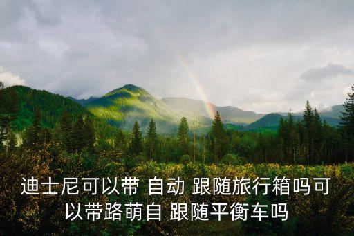 迪士尼可以帶 自動(dòng) 跟隨旅行箱嗎可以帶路萌自 跟隨平衡車嗎