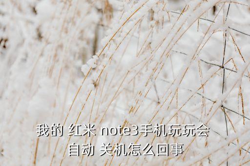 紅米note3如何自動關(guān)機(jī),手機(jī)自動關(guān)機(jī)的原因有很多?