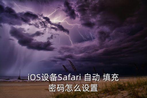 safari自動(dòng)填充啥意思