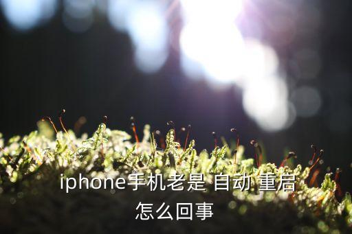  iphone手機(jī)老是 自動 重啟怎么回事