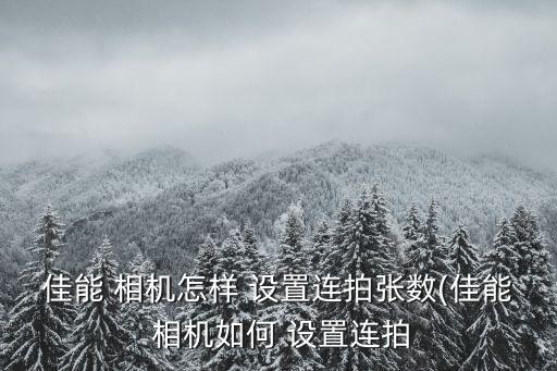 相機(jī)自動(dòng)連拍設(shè)置,5.放開連拍結(jié)局】