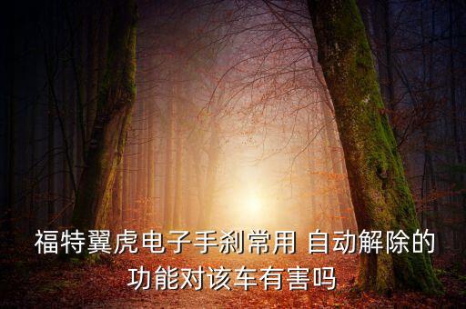  福特翼虎電子手剎常用 自動(dòng)解除的功能對(duì)該車有害嗎