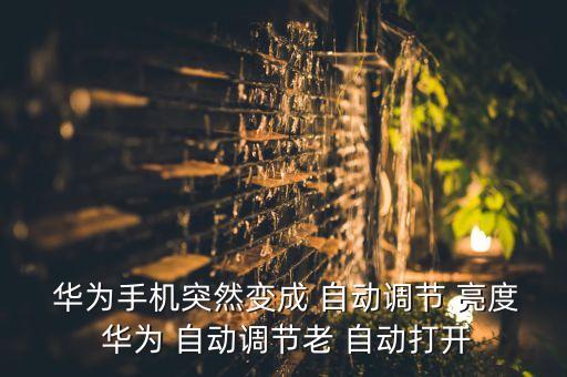 華為 自動調(diào)整亮度,手機亮度選擇自動模式啟動后進度條可滑動