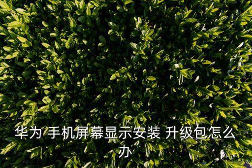 手機(jī)自動(dòng)安裝升級(jí)包,華為手機(jī)怎么安裝和使用?