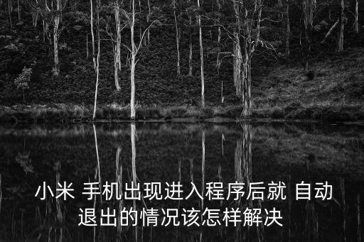 小米手機自動退出,手機軟件閃退或因系統(tǒng)或軟件沒更新造成