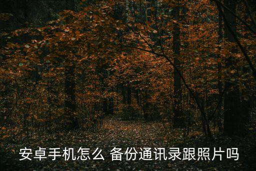  安卓手機怎么 備份通訊錄跟照片嗎