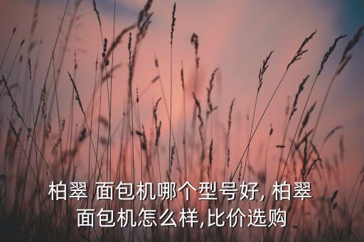  柏翠 面包機哪個型號好, 柏翠 面包機怎么樣,比價選購