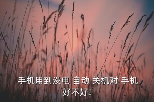  手機(jī)用到?jīng)]電 自動 關(guān)機(jī)對 手機(jī)好不好!