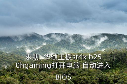 求助, 華碩主板strix b250hgaming打開(kāi)電腦 自動(dòng)進(jìn)入BIOS