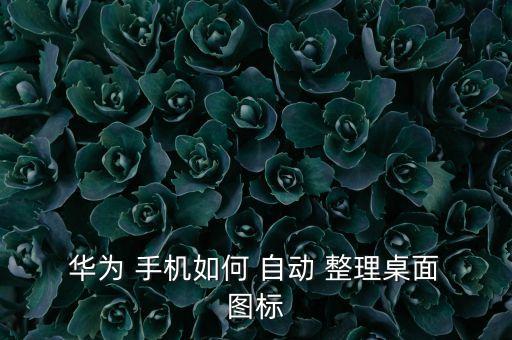  華為 手機如何 自動 整理桌面 圖標