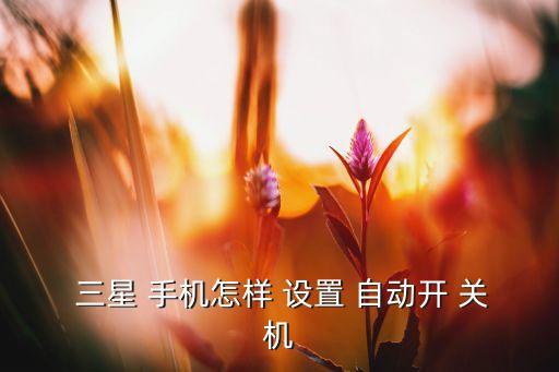 三星手機(jī)自動(dòng)開關(guān)機(jī)設(shè)置,c-net手機(jī)怎么設(shè)置?