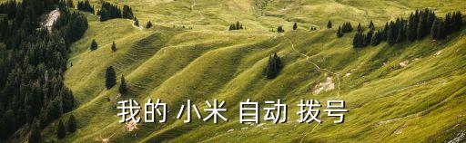 我的 小米 自動(dòng) 撥號(hào)