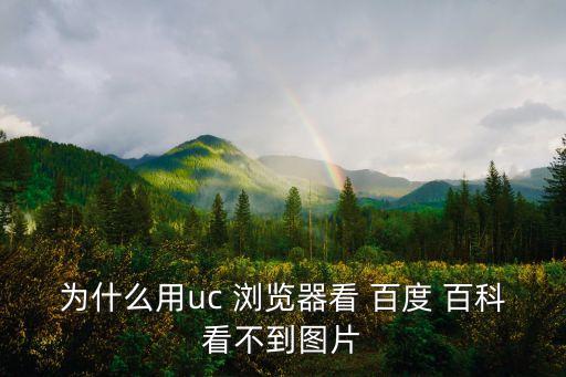 為什么用uc 瀏覽器看 百度 百科看不到圖片