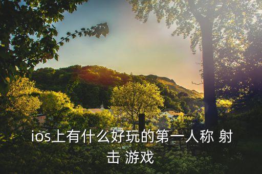  ios上有什么好玩的第一人稱 射擊 游戲