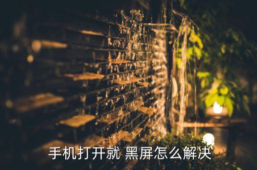  手機(jī)打開(kāi)就 黑屏怎么解決