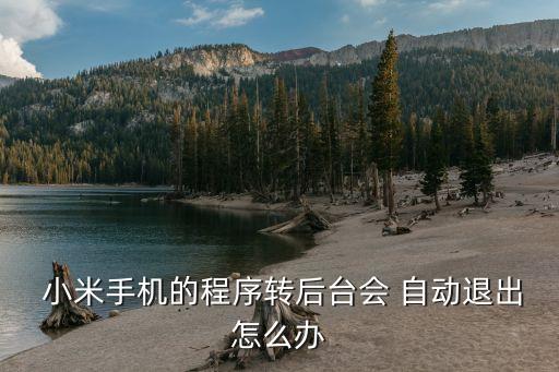 小米自動退出鍵自動關閉,手機怎么關閉后臺運行?