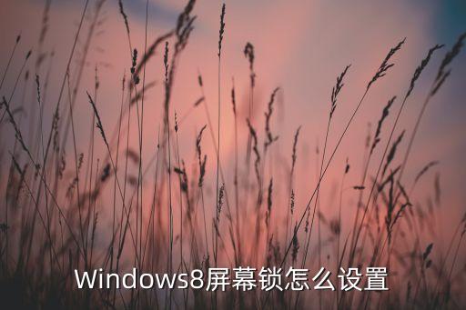 Windows8屏幕鎖怎么設置