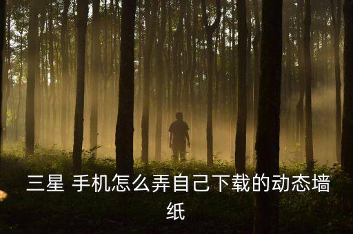  三星 手機怎么弄自己下載的動態(tài)墻紙