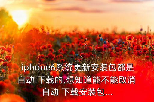 iphone6自動下載,系統(tǒng)更新安裝包自動下載完成