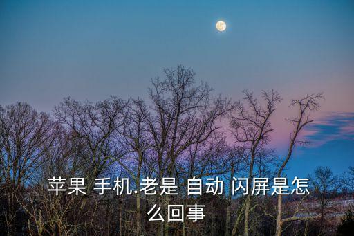  蘋果 手機(jī).老是 自動 閃屏是怎么回事