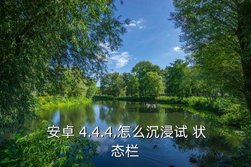  安卓 4.4.4,怎么沉浸試 狀態(tài)欄