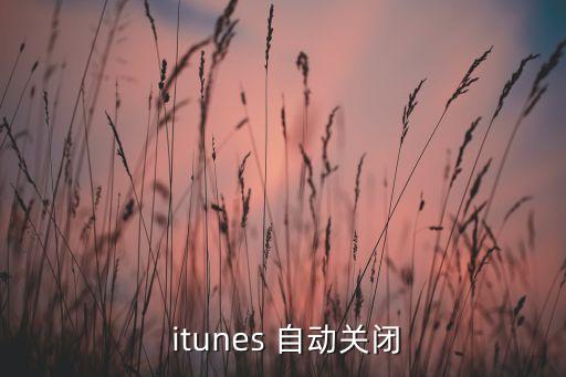  itunes 自動關閉