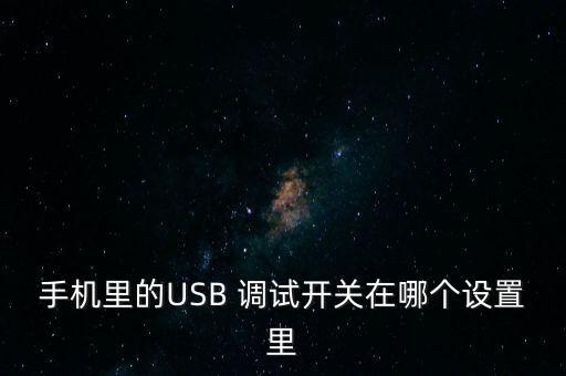 手機(jī)里的USB 調(diào)試開關(guān)在哪個(gè)設(shè)置里