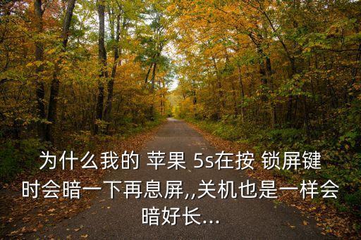 為什么我的 蘋果 5s在按 鎖屏鍵時(shí)會暗一下再息屏,,關(guān)機(jī)也是一樣會暗好長...