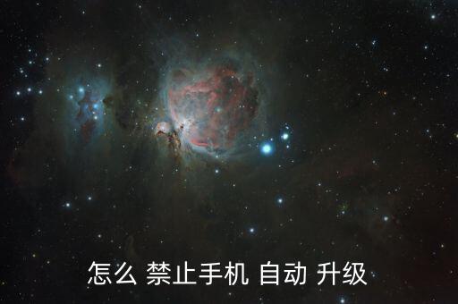 怎么 禁止手機 自動 升級