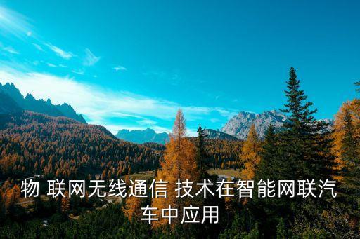 物 聯(lián)網(wǎng)無線通信 技術(shù)在智能網(wǎng)聯(lián)汽車中應(yīng)用