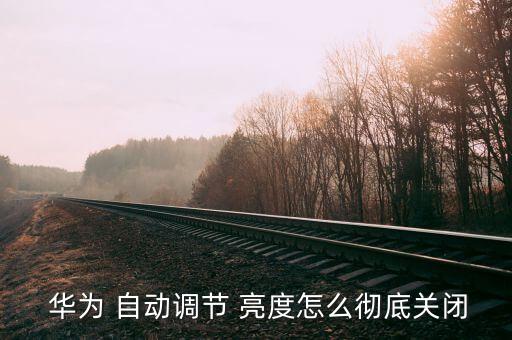  華為 自動調(diào)節(jié) 亮度怎么徹底關(guān)閉