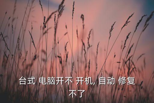 電腦開機不了自動修復