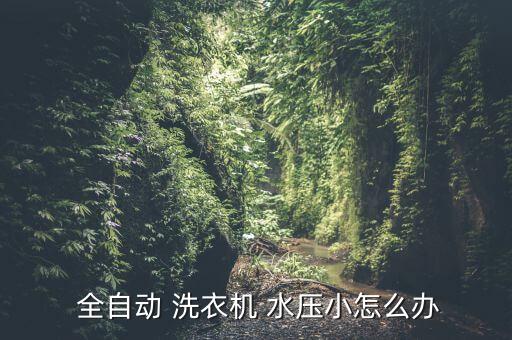 全自動洗衣機需要多大的水壓,滾筒洗衣機水位很低與水壓無關