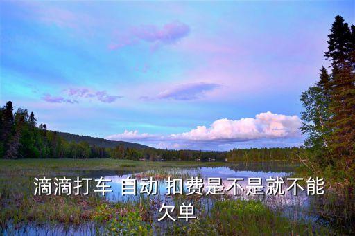 滴滴出行自動(dòng)扣費(fèi),滴滴出行怎么樣?