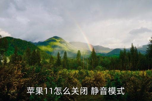 蘋果11怎么關(guān)閉 靜音模式