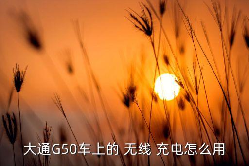 大通G50車上的 無線 充電怎么用