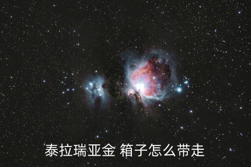 泰拉瑞亞金 箱子怎么帶走