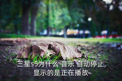  三星s5為什么 音樂 自動(dòng)停止,顯示的是正在播放