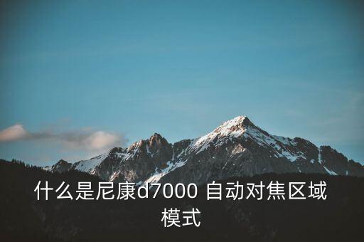 什么是尼康d7000 自動(dòng)對(duì)焦區(qū)域模式