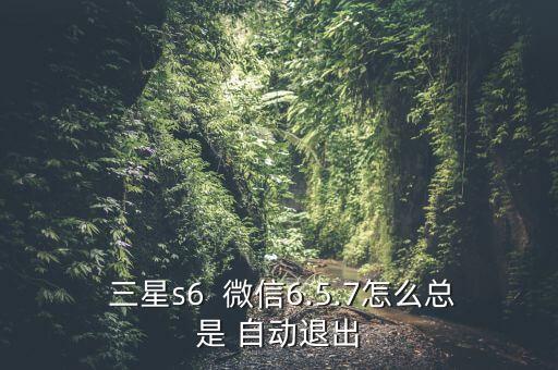  三星s6  微信6.5.7怎么總是 自動(dòng)退出