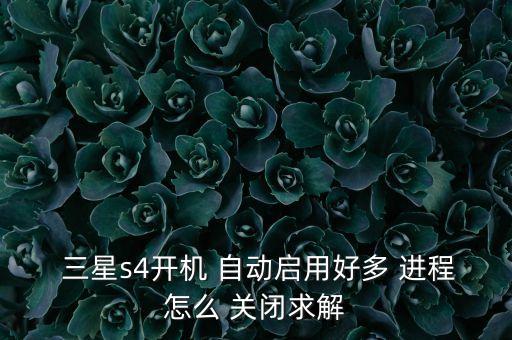  三星s4開(kāi)機(jī) 自動(dòng)啟用好多 進(jìn)程怎么 關(guān)閉求解