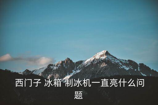  西門子 冰箱 制冰機(jī)一直亮什么問題