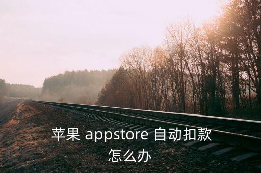  蘋果 appstore 自動(dòng)扣款怎么辦