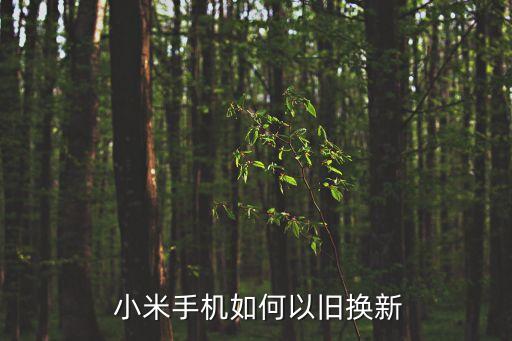  小米手機如何以舊換新