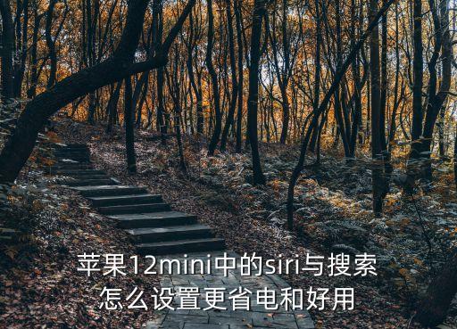 蘋果12mini中的siri與搜索怎么設置更省電和好用