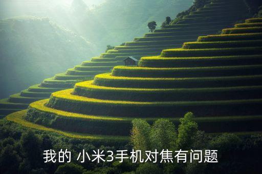 我的 小米3手機(jī)對(duì)焦有問題
